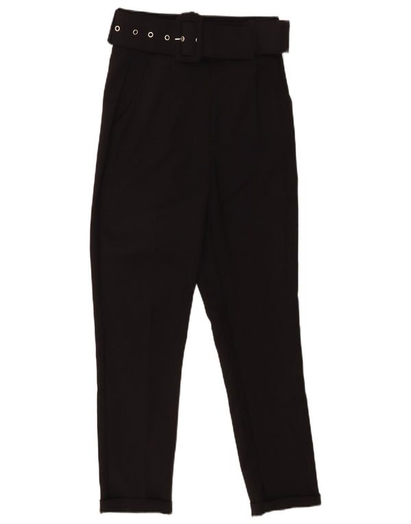 Karol Pantaloni casual slim cu talie înaltă pentru femei XS W26 L25 Poliester negru