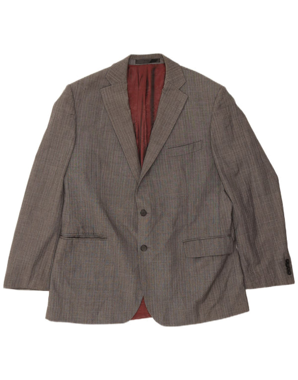 Jachetă pentru bărbați Marks & Spencer, cu 2 nasturi, UK 44 XL, lână gri cu oase