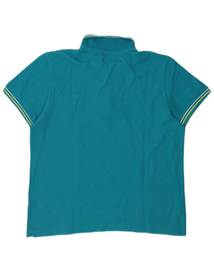 Tricou polo pentru bărbați Lotto, cu dungi mari, albastre