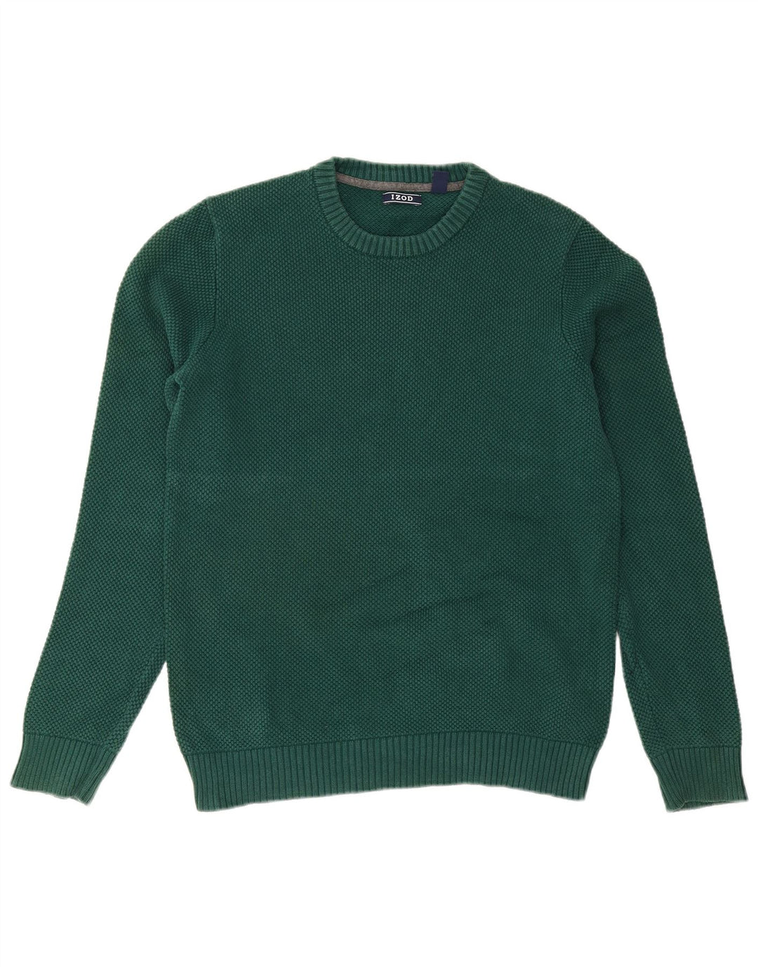 Pulover Izod pentru bărbați, cu gât crew, bumbac verde mediu