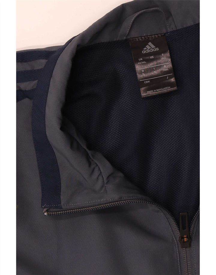 Jachetă de trening pentru bărbați Adidas UK 42/44 Poliester mare, albastru bleumarin