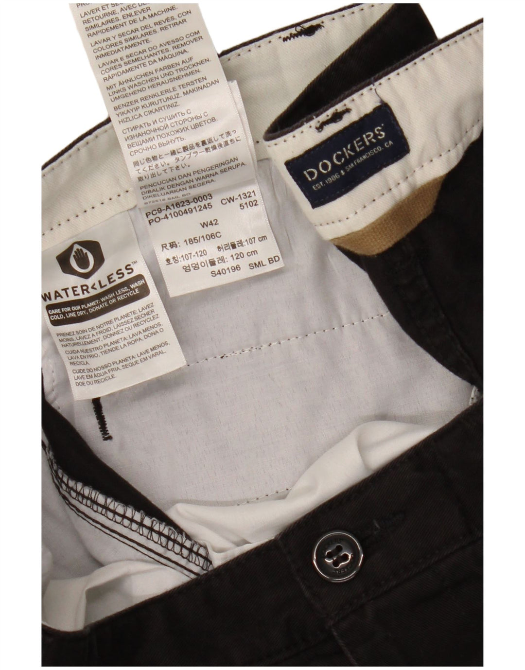 Pantaloni scurti cargo pentru bărbați DOCKERS W42 2XL bumbac negru