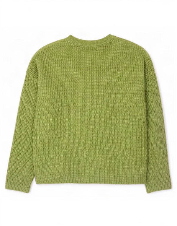 Pulover pentru femei Marks & Spencer, cu gât de barcă, poliester verde mic, UK 10