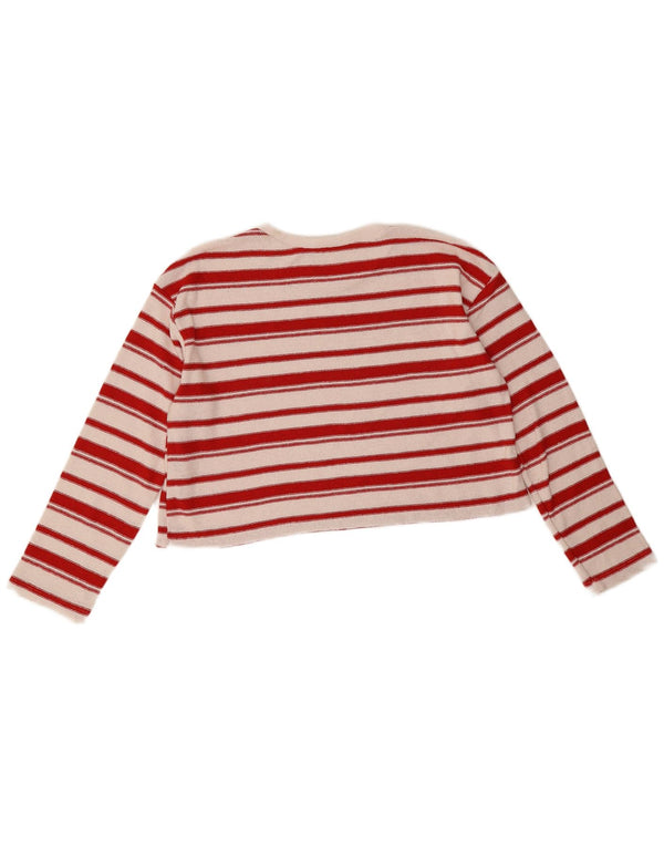 Pulover de damă Zara cu gât de barcă, cu dungi alb, mediu, UK 14
