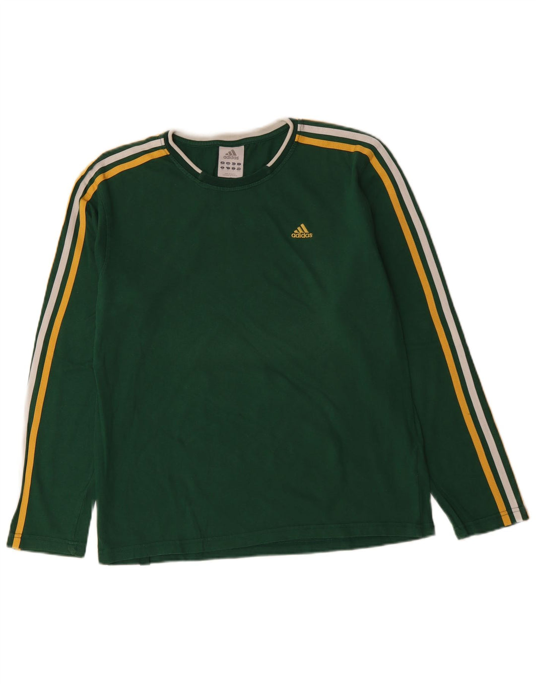 Top pentru bărbați ADIDAS cu mânecă lungă UK 40/42, bumbac verde mediu