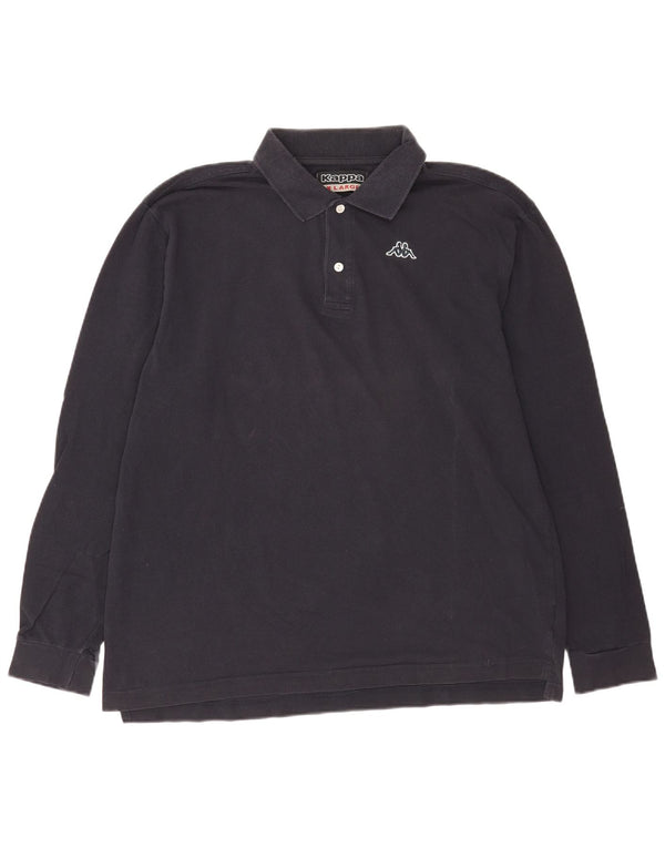 Cămașă polo cu mânecă lungă pentru bărbați Kappa XL, bumbac bleumarin