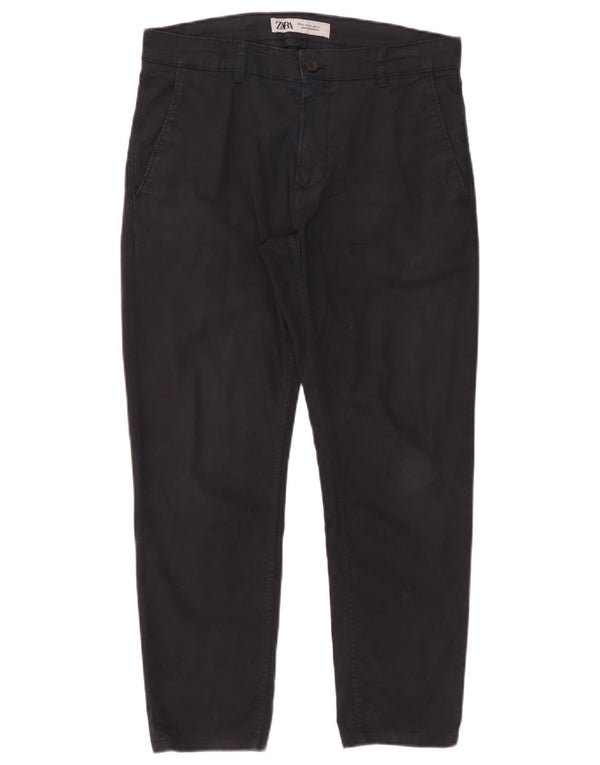 Pantaloni chino slim pentru bărbați Zara EU 40 Mediu L31 L26 Negru