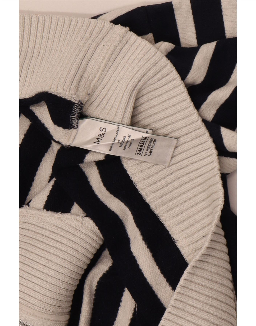 Pulover pentru femei Marks & Spencer, cu fermoar, cu gât, UK 14 Medium Bleumarin
