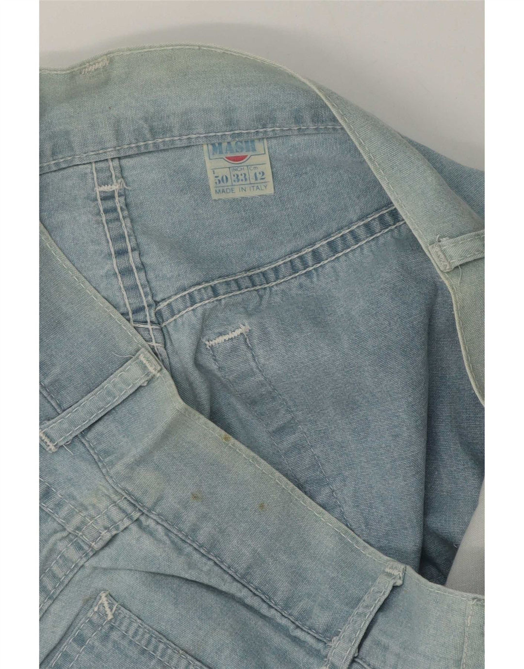 Pantaloni scurți din denim pentru bărbați Mash W33, bumbac albastru mediu