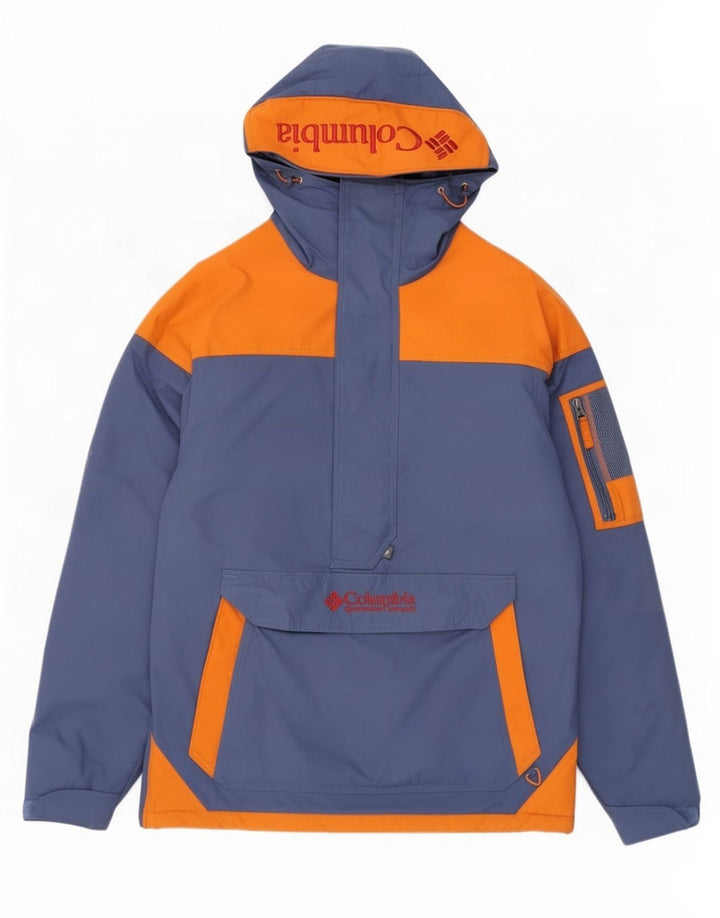 Jachetă Anorak cu grafică Columbia pentru bărbați UK 36 Mic, albastru marin, bloc de culoare