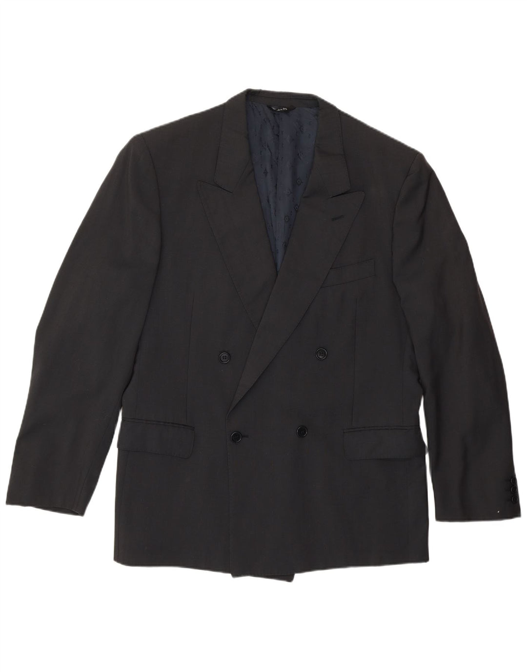 ROBERTA DI CAMERINO Mens Double Breasted Blazer Jacket IT 52 XL Black