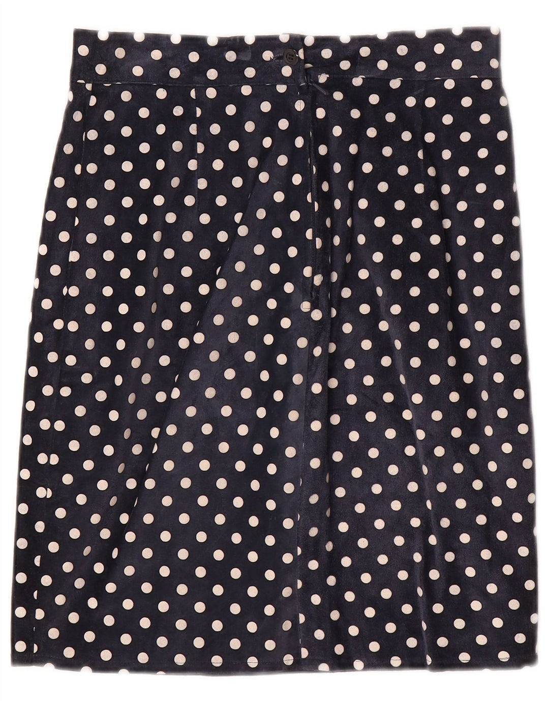 Fusta Dreaptă Vintage Femei W28 Medium Bleumarin Buline