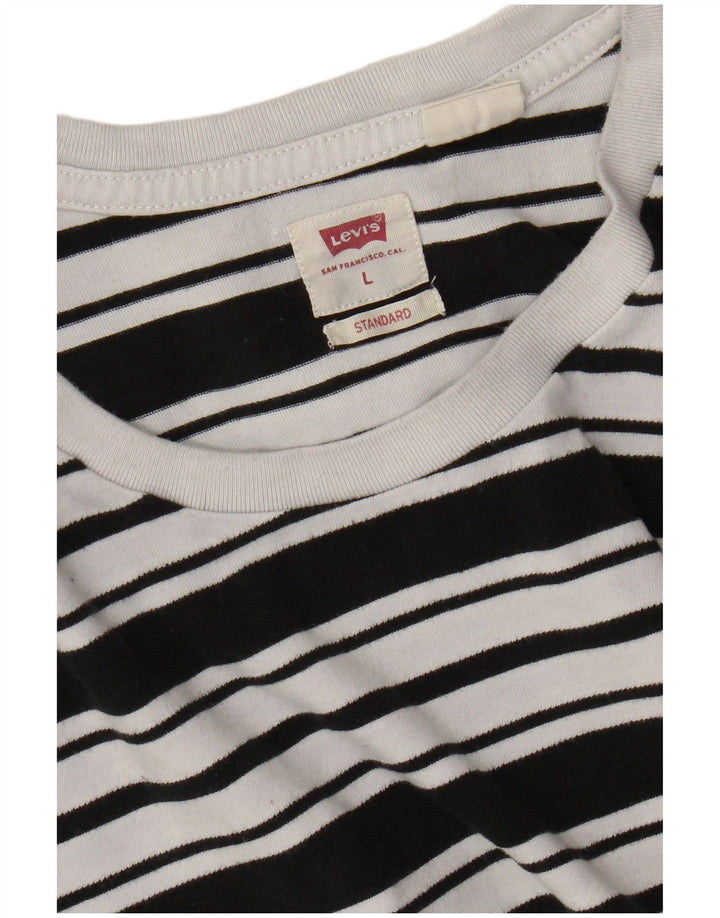 Tricou standard pentru bărbați LEVI'S Top mare cu dungi negre