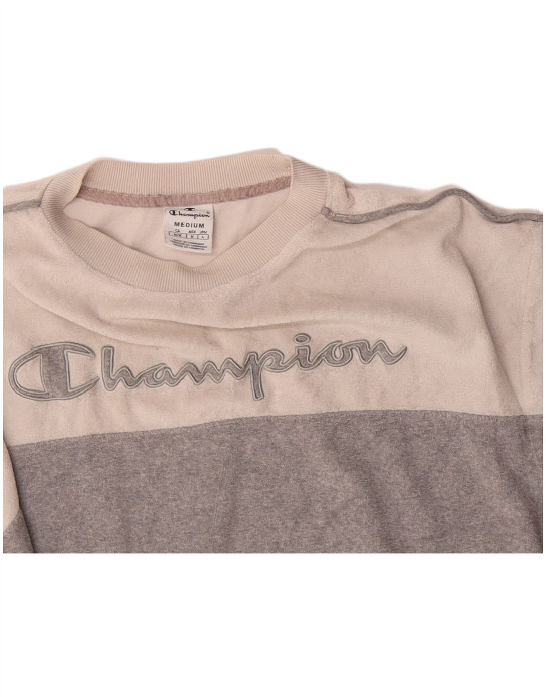 Pulover cu grafic pentru femei CHAMPION UK 14 Gri mediu Colorblock