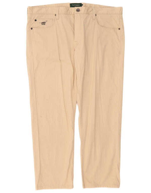 Pantaloni casual pentru femei Henry Cottons Slim Fit L40 L27 bumbac bej