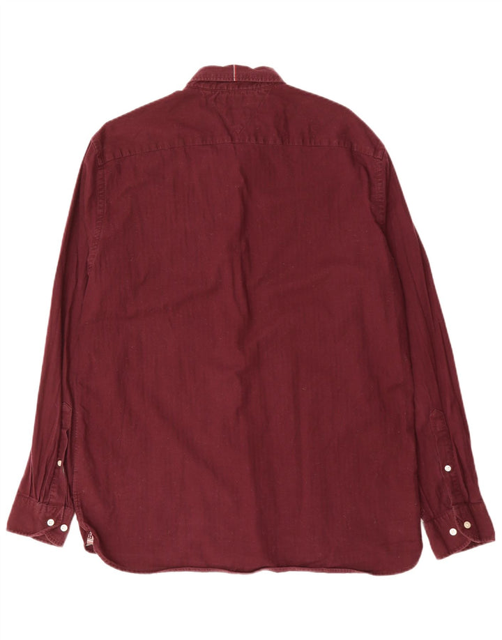 Cămașă TOMMY HILFIGER pentru bărbați, XL, bumbac maro