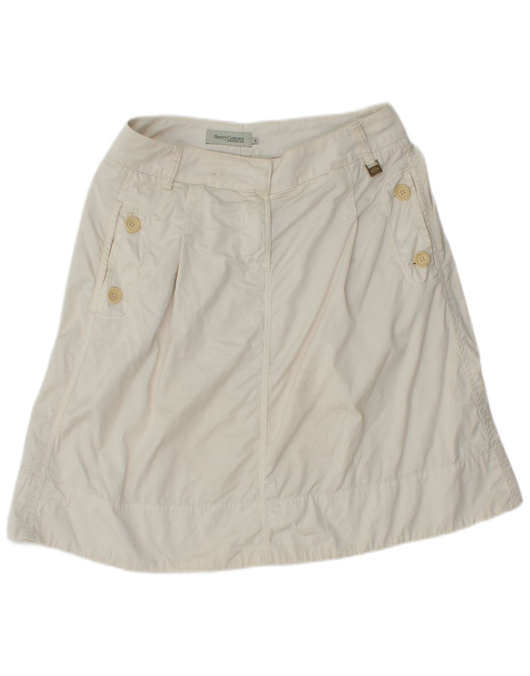 HENRY COTTONS Fustă în formă de A pentru femei IT 44 Medium W30 Bumbac alb