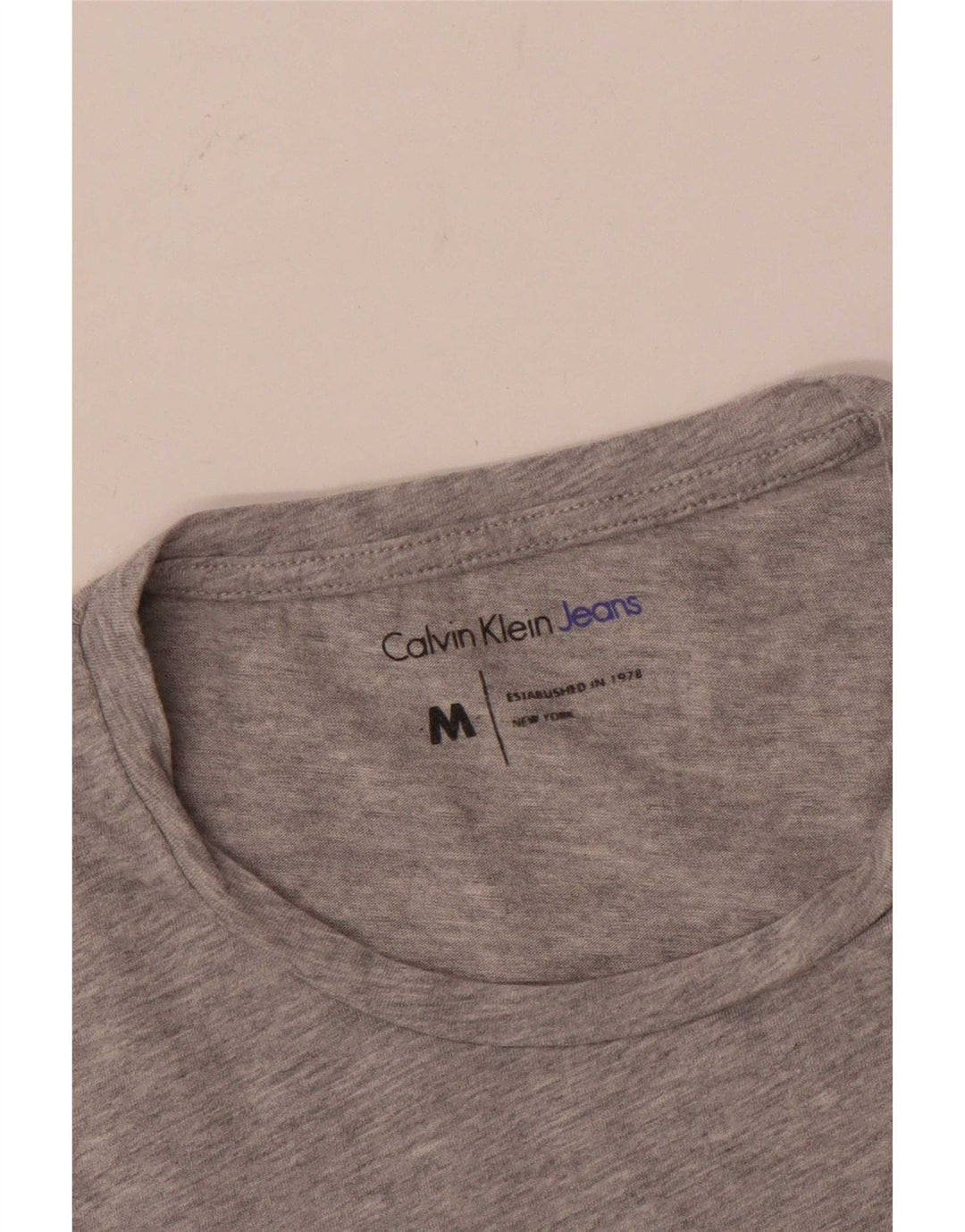 Tricou grafic pentru bărbați Calvin Klein Jeans Top Medium Gri Pete