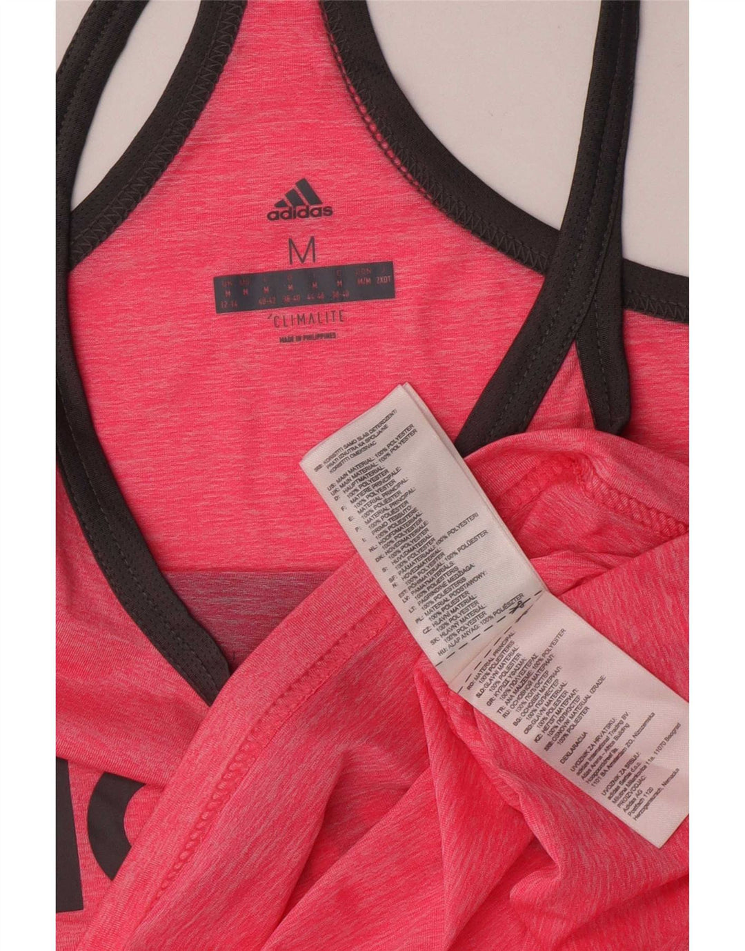 Adidas Climacool Graphic Vest Top pentru femei Marea Britanie 12/14 Poliester Roz Mediu