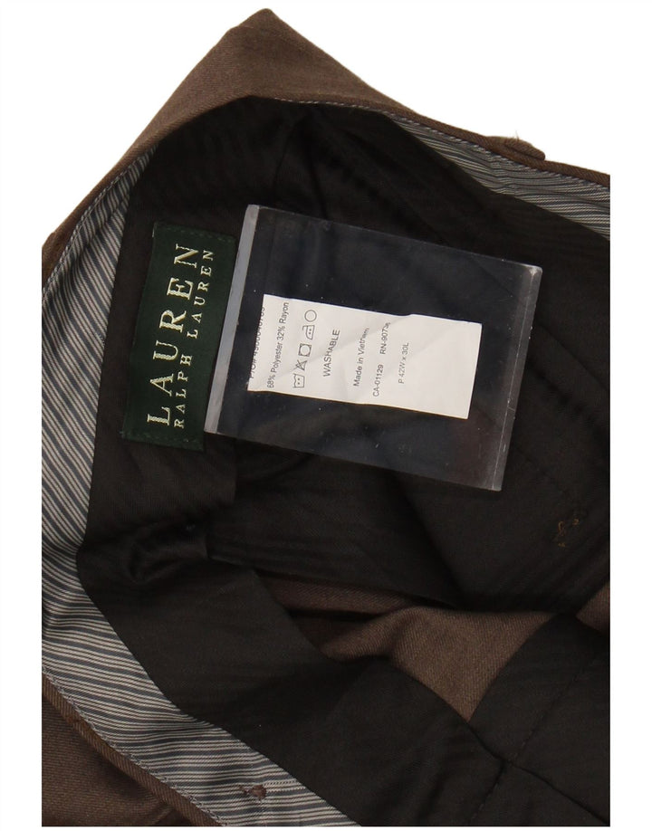 Pantaloni de costum bărbați RALPH LAUREN L42 L30 maro poliester