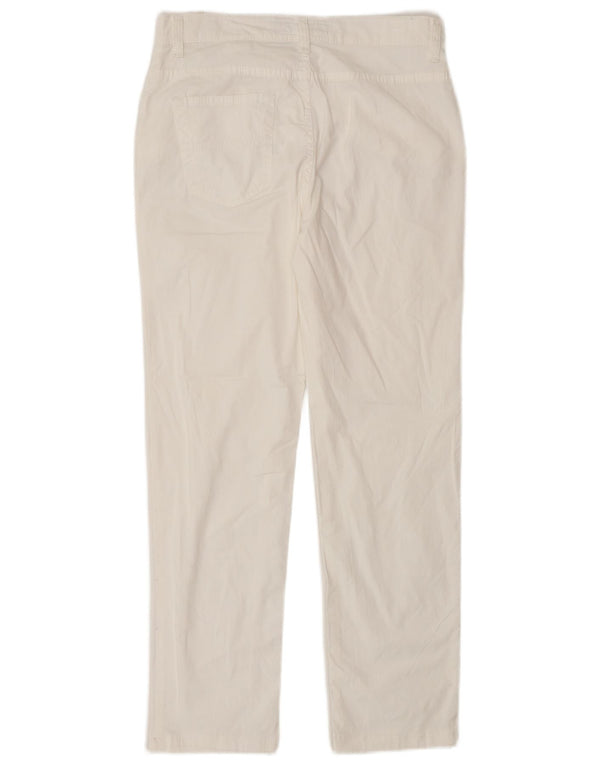 Pantaloni casual drepti pentru femei Trussardi IT 44 Medium W28 L28 Bumbac alb