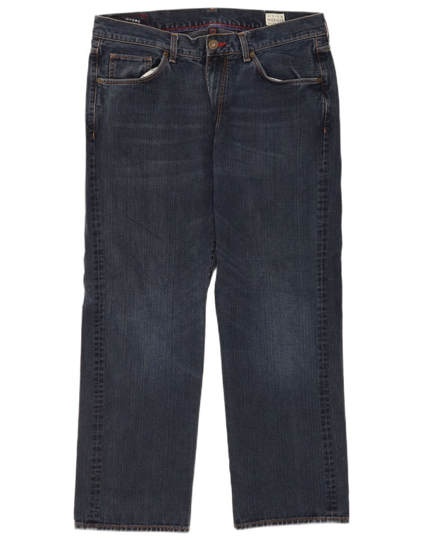 Blugi drepți pentru bărbați Tommy Hilfiger W36 L30 bumbac bleumarin