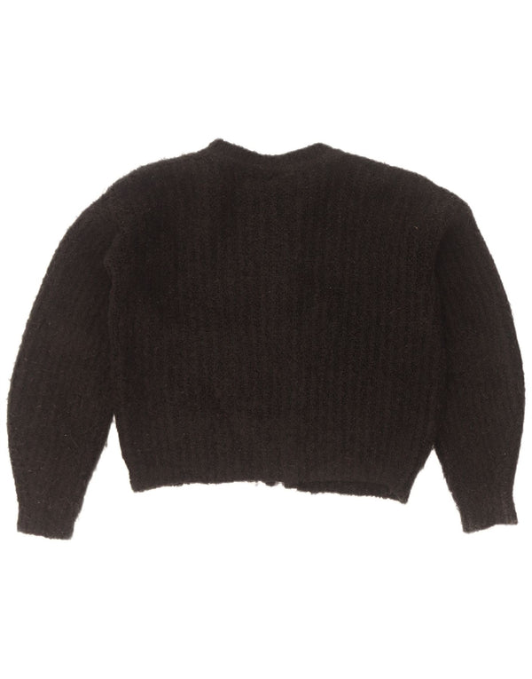 Pulover cardigan supradimensionat pentru femei Topshop UK 8, negru, acrilic