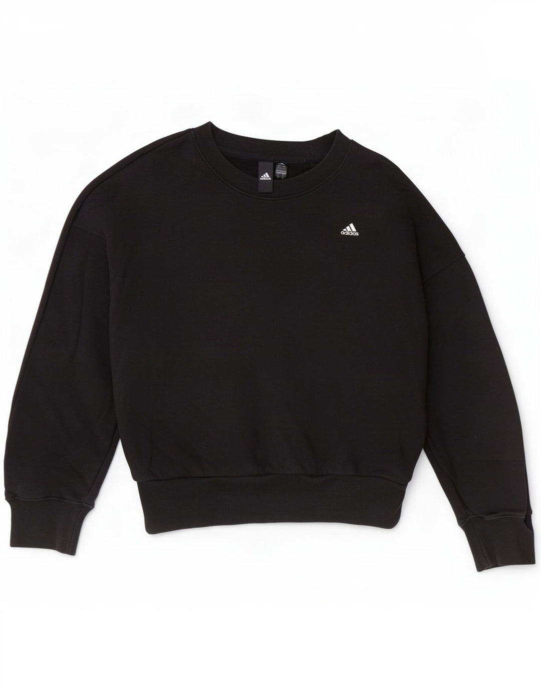 Pulover supradimensionat pentru femei Adidas UK 8/10 Bumbac negru mic