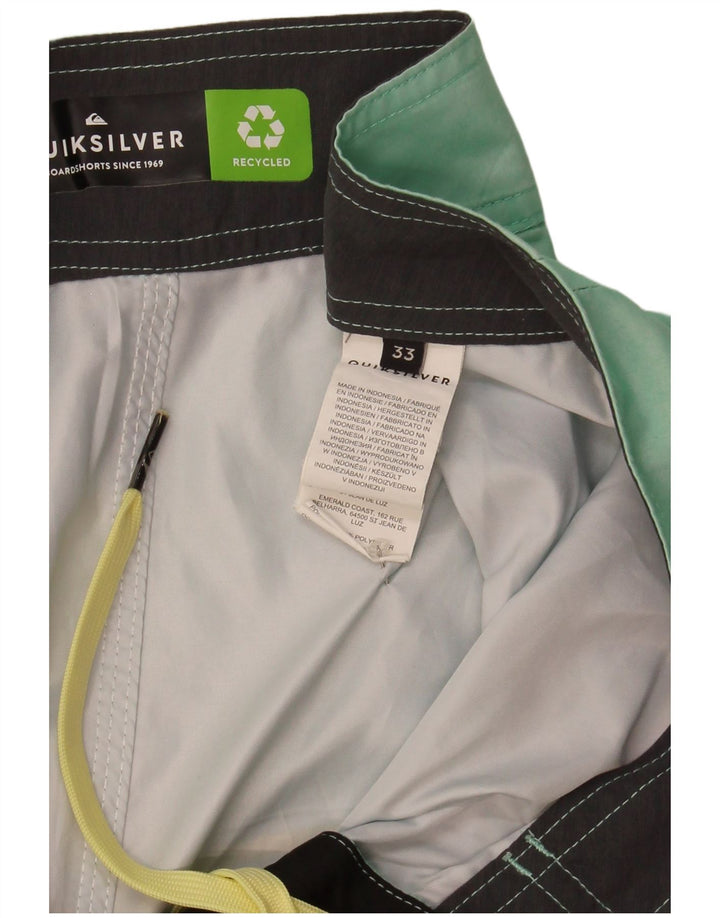Pantaloni scurți de înot Quiksilver pentru bărbați, verde mediu, poliester floral