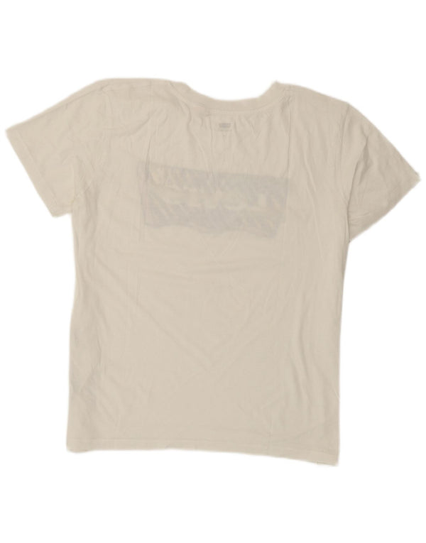 Tricou grafic Levi's pentru femei Top UK 14 Medium White Bumbac
