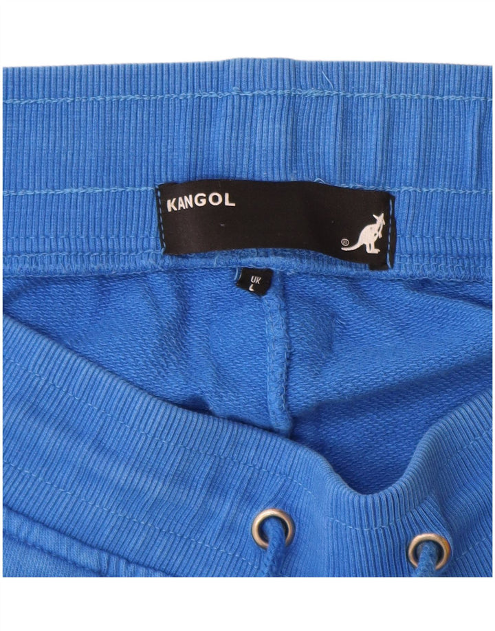 Pantaloni scurți sport grafic Kangol pentru bărbați, mari, albastru, bumbac