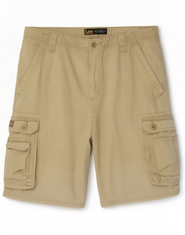 Lee Mens Cargo Shorts Medium W33 Beige Bumbac