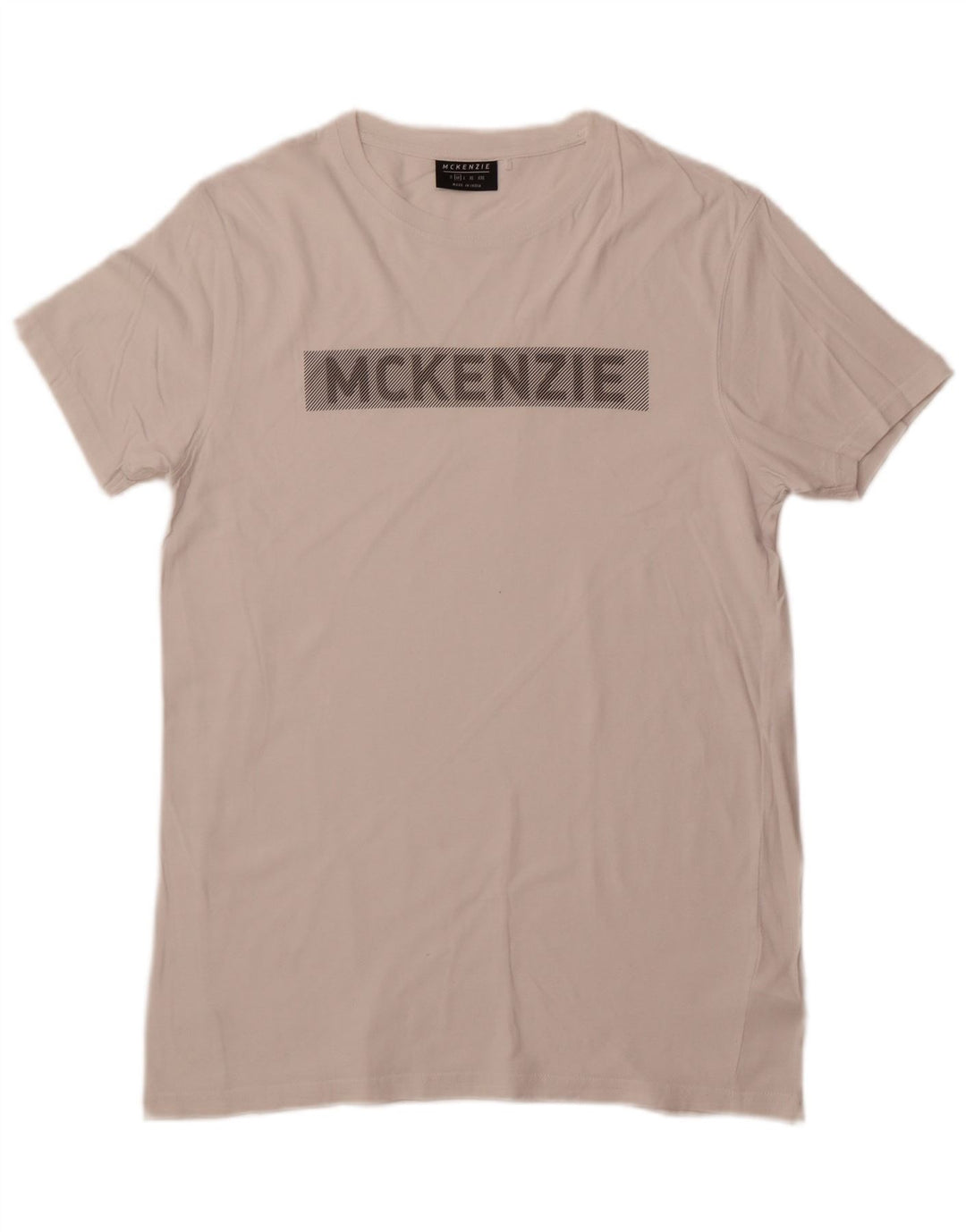 MCKENZIE Tricou grafic pentru bărbați Top mediu din bumbac alb