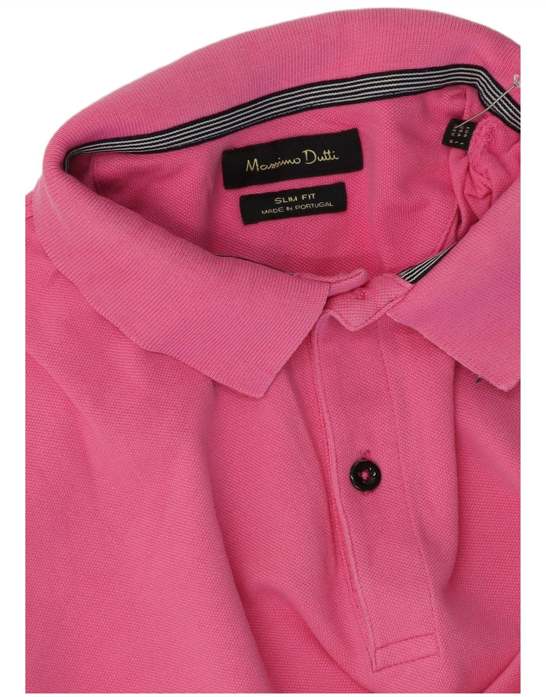 Cămașă polo Massimo Dutti pentru bărbați, slim fit, roz mare