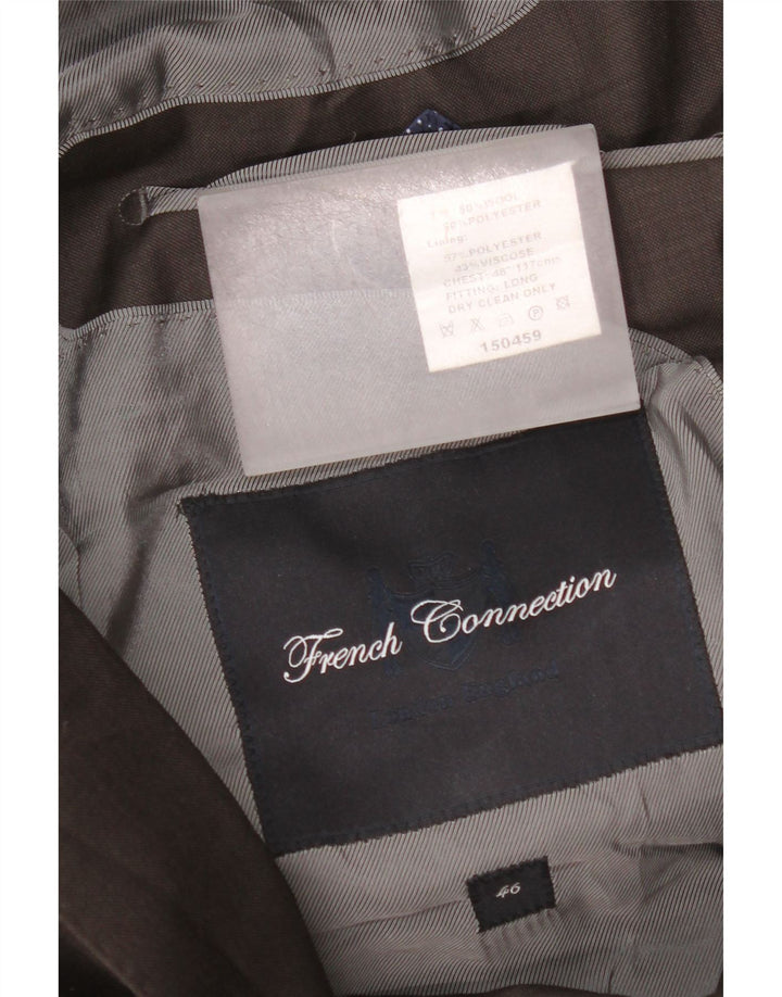 Jachetă pentru bărbați French Connection, cu 2 nasturi, UK 46 3XL Lână maro