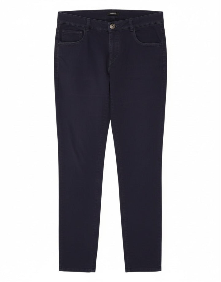 MAX & CO. Womens Slim Casual Trousers W31 L29 Navy Blue