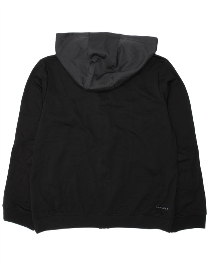 Pulover NIKE pentru băieți Dri Fit, cu fermoar, 13-14 ani, XL, negru, bloc de culoare