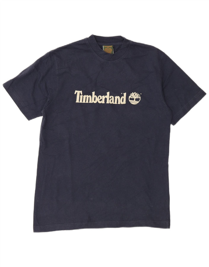 Tricou grafic Timberland pentru bărbați Top mic din bumbac bleumarin