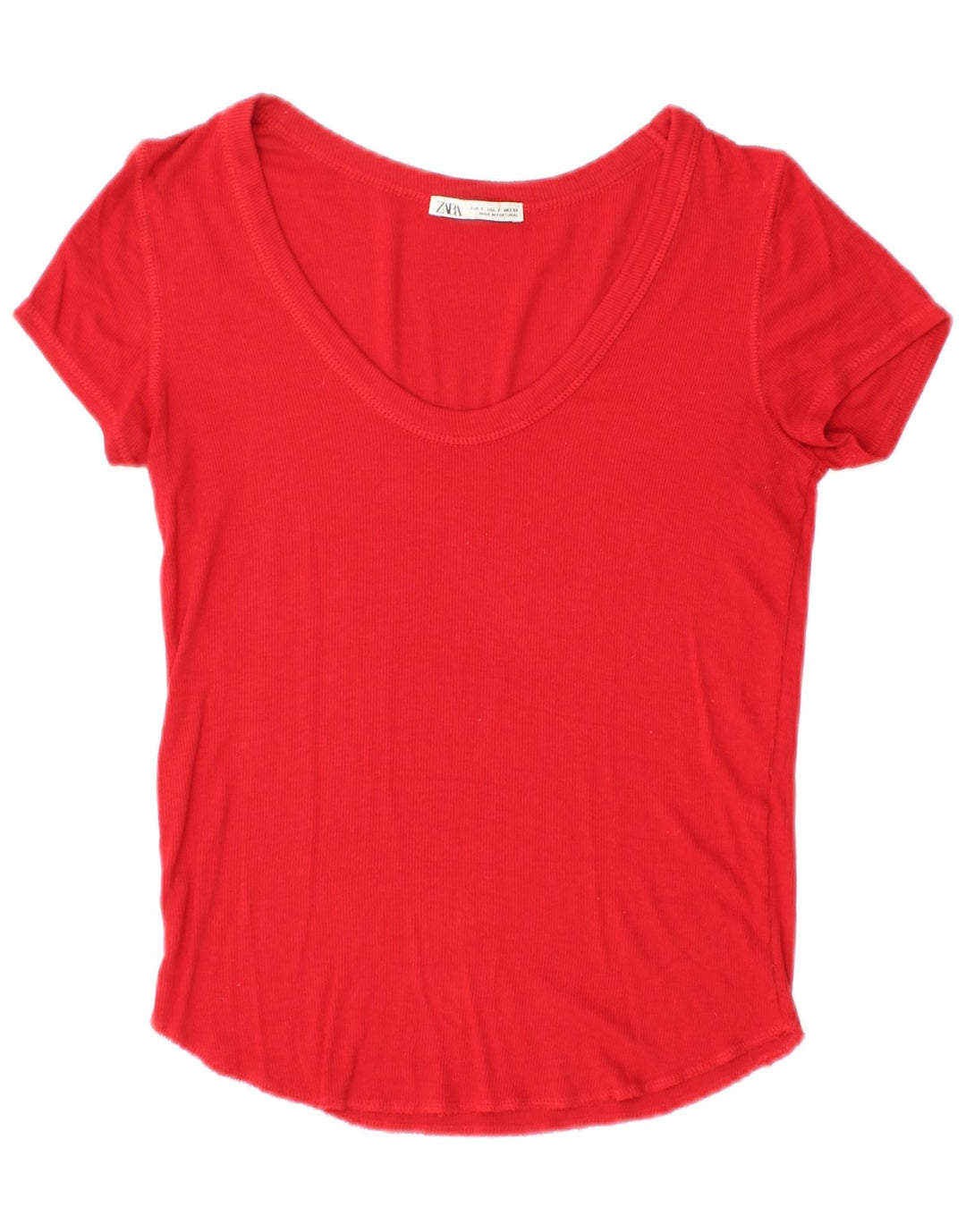 ZARA Womens T-Shirt Top UK 8 Small Red