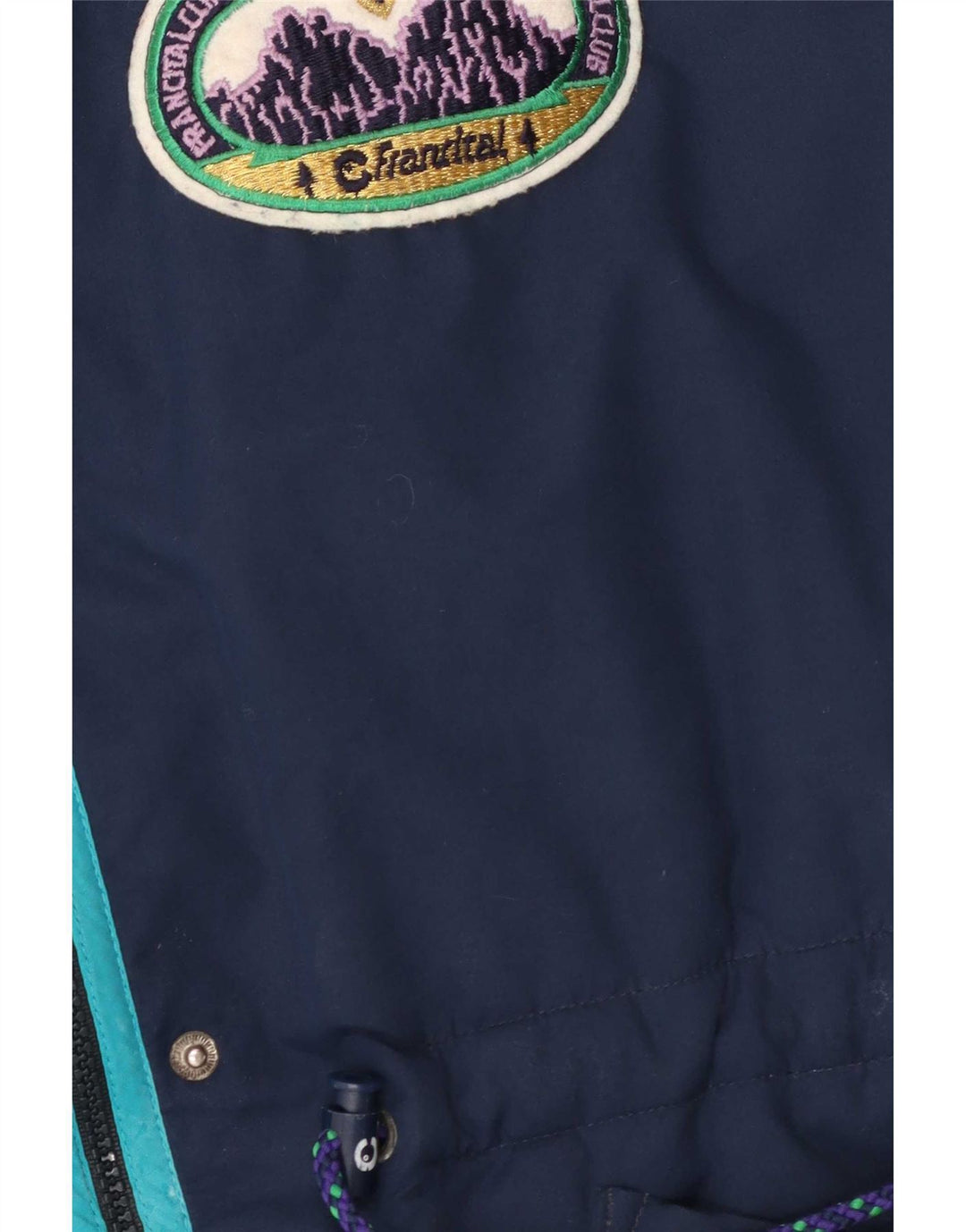 Jachetă vintage pentru bărbați, UK 42 XL, bleumarin, poliester color bloc