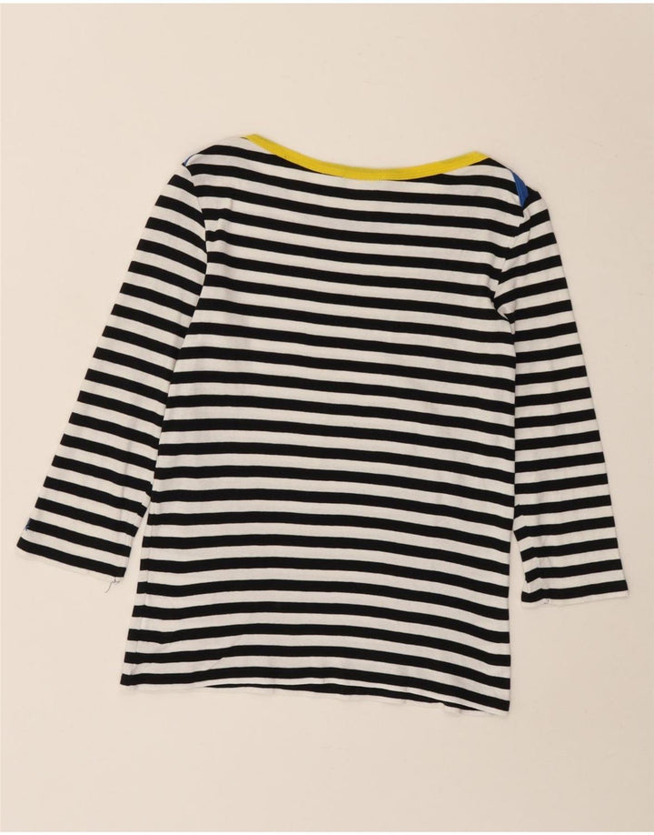 Top pentru femei Benetton cu mâneci 3/4 UK 8 mici, bleumarin, cu dungi