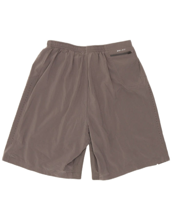 Pantaloni scurți sport Nike pentru bărbați, gri mediu, poliester