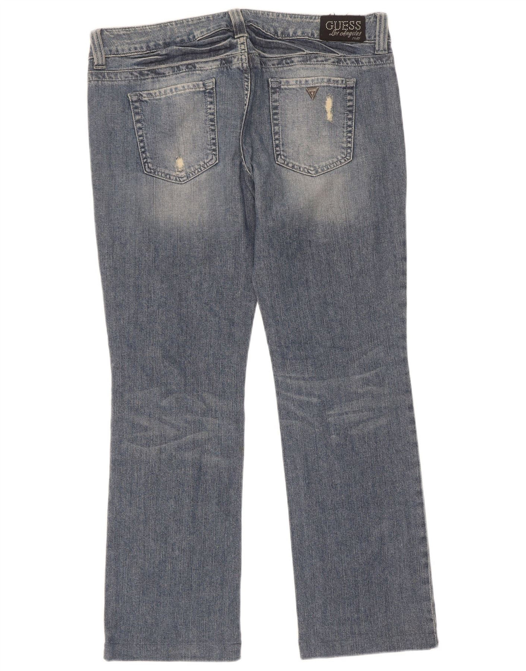 Blugi pentru femei Guess Distressed Bootcut W34 L30 Bumbac albastru