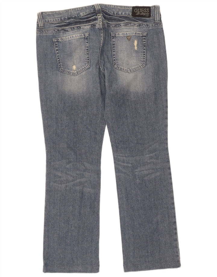 Blugi pentru femei Guess Distressed Bootcut W34 L30 Bumbac albastru