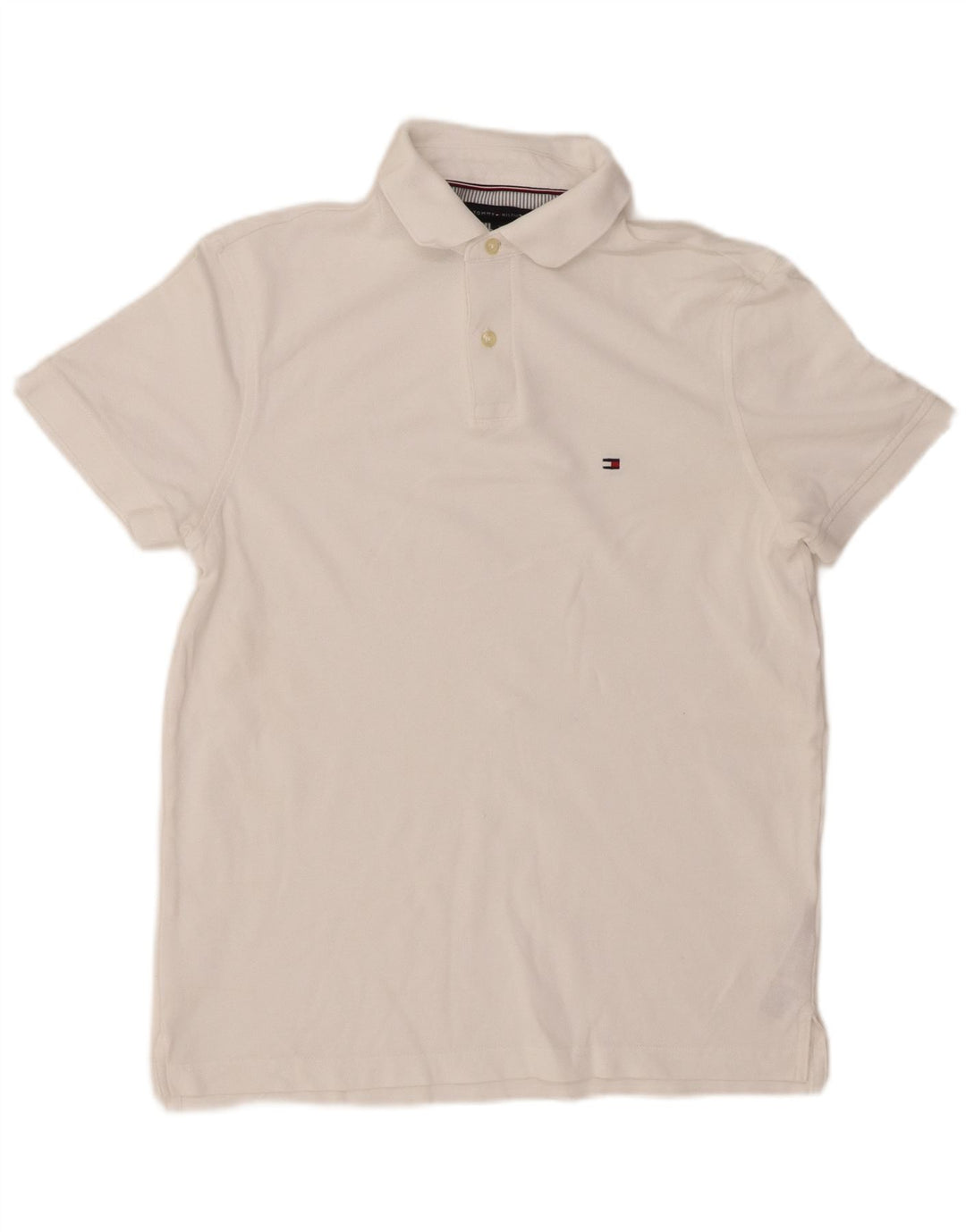Tricou polo TOMMY HILFIGER pentru bărbați, bumbac alb mic