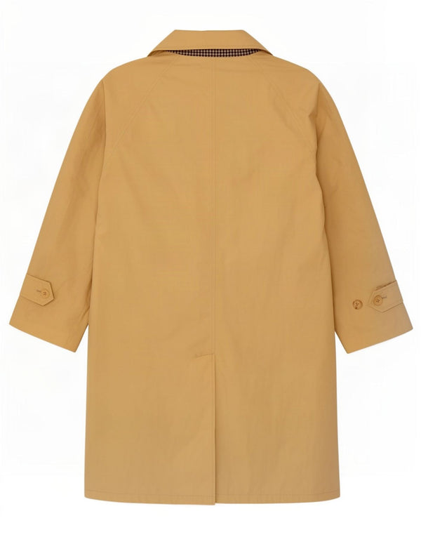 Trench supradimensionat pentru femei Aquascutum UK 12 Bumbac galben mediu
