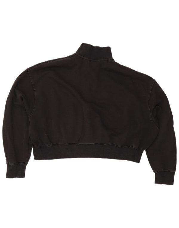 Pulover Nike pentru femei, supradimensionat, cu fermoar și gât, UK 18 XL, bumbac negru