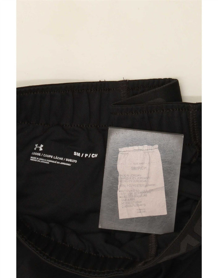Pantaloni scurti de sport grafic Under Armour pentru femei UK 10 Small Black Poliester
