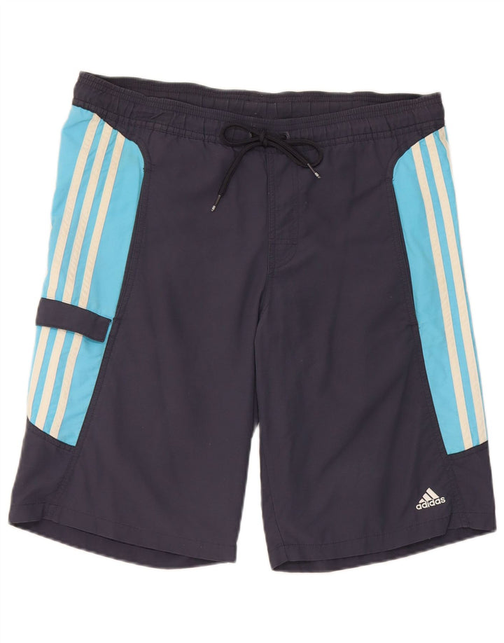 Pantaloni scurți de înot pentru bărbați Adidas Cargo, mici, albastru, poliester color bloc