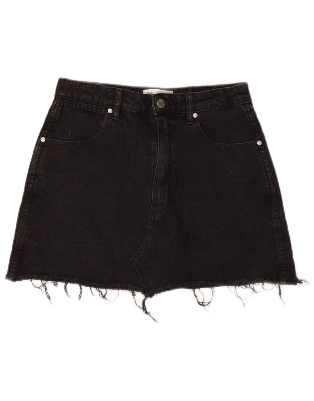 Fusta mini denim Wrangler pentru femei US 9 Medium W27 bumbac negru